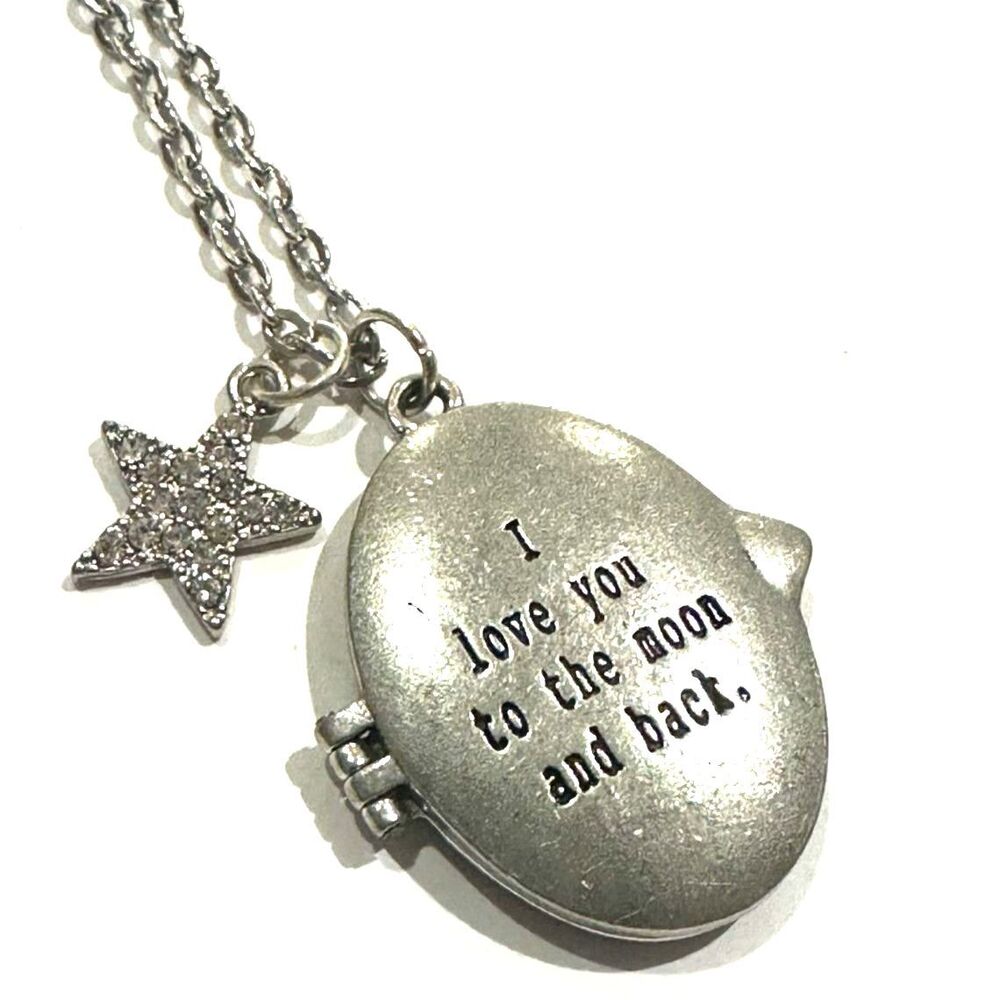 I Love You To The Moon And Back" Premium Locket Necklace with Star Charm